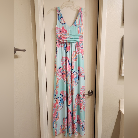 Lilly Pulitzer Sloane Maxi dress in Minty Fresh On the Rocks NWT S small - Picture 4 of 5